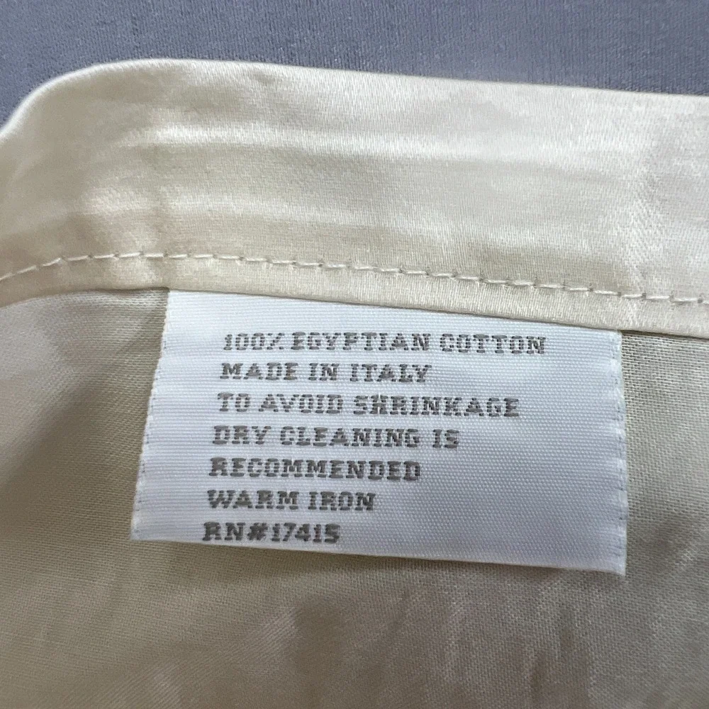 Decorative Throw Square Pillow Case Beige 100% Egyptian Cotton Luxury 23